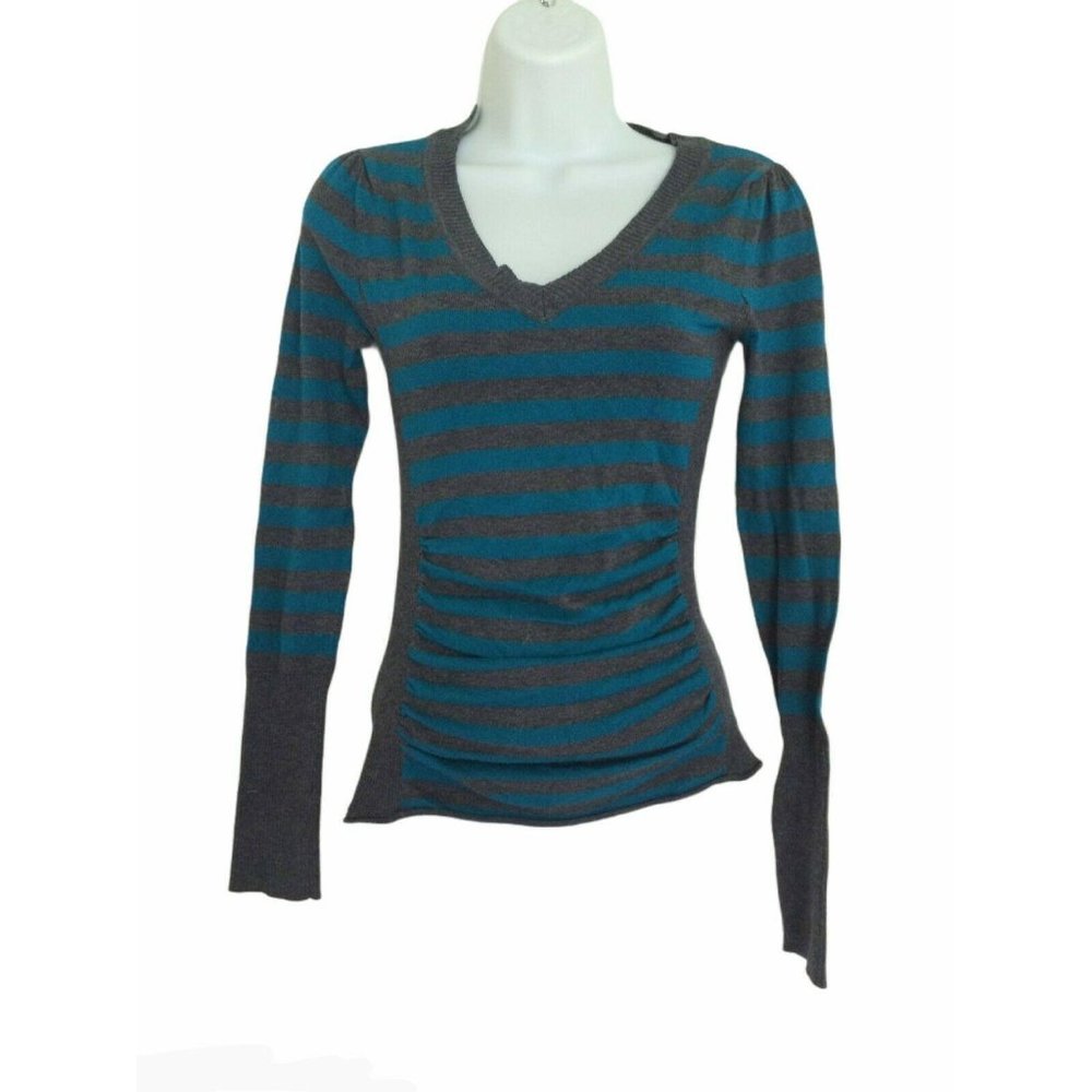 Takeout Gray and Teal Sweater Size S
